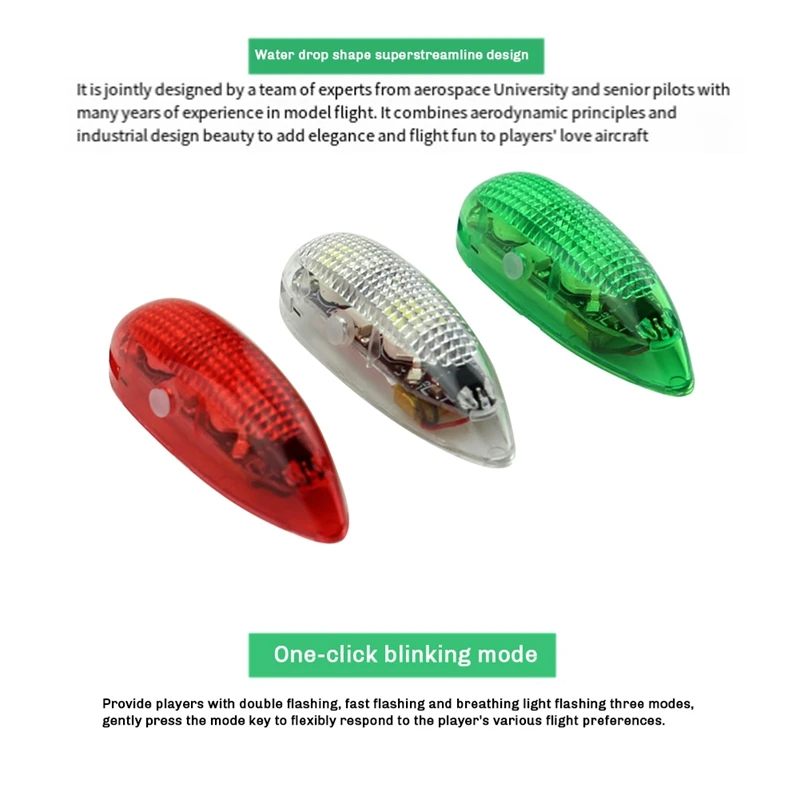 3PCS V3 luce aerea impermeabile LED luce ad ala fissa FPV RC Aircraft Traversing Machine Night Flight