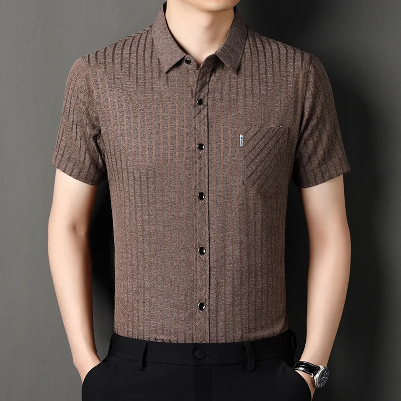 Custom Suit Shirt Men's Short-sleeved Shirt Summer Thin Business Casual