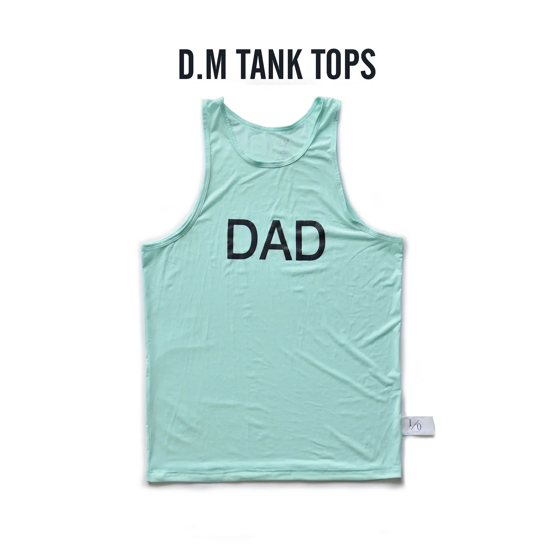 Boys\' Sexy Transparent Tank Top Ice Silk Thin, Smooth, Quick-Drying DAD Letter Personalized Strap Home Tight Sleeveless