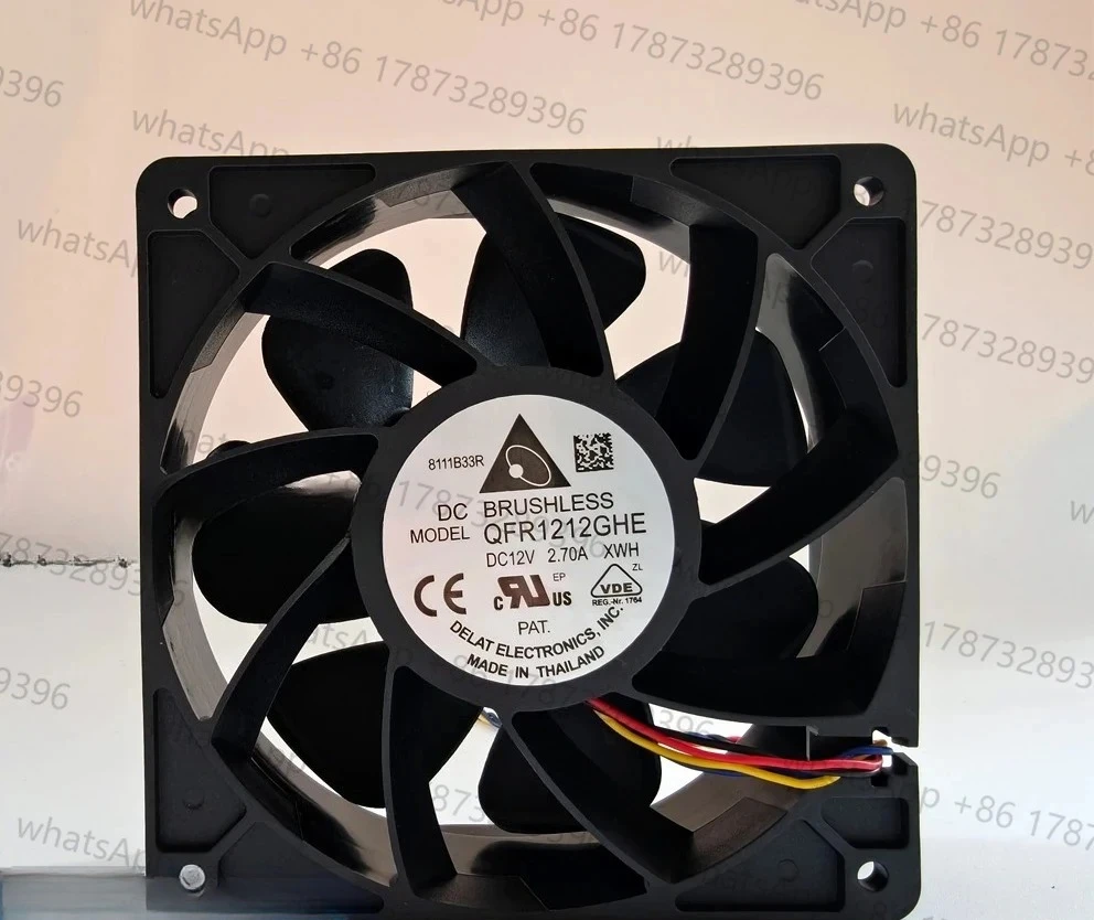 Delta QFR1212GHE Server Cooling Fan 12V 2.70A 12038 12CM  120*120*38mm High Air Volume Cooler for  S7 S9 New