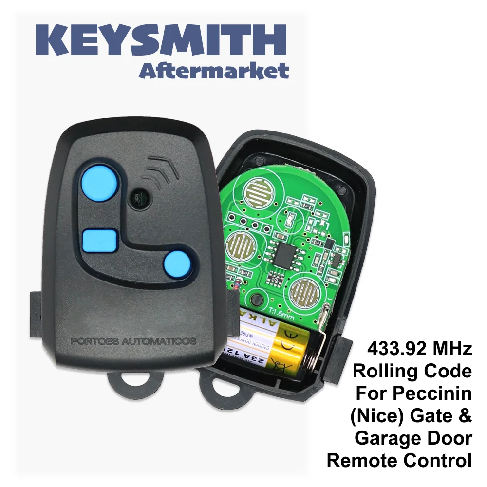 

KEYSMITH New Gate Garage Door Remote Control For Peccinin Nice Brazil 433.92 MHz Rolling Code TX 3C Evo South America Market