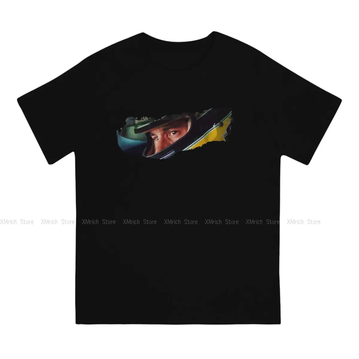 Ayrton Senna T-Shirts Men Ayrton Senna Humorous Pure Cotton Tees Crewneck Short Sleeve T Shirt Adult Clothing