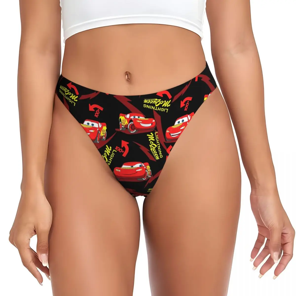Damen Oldtimer Sally Unterwäsche Blitz McQueen niedrige Taille sexy heißen Tanga G-String Höschen Damen Polyester Unterhose