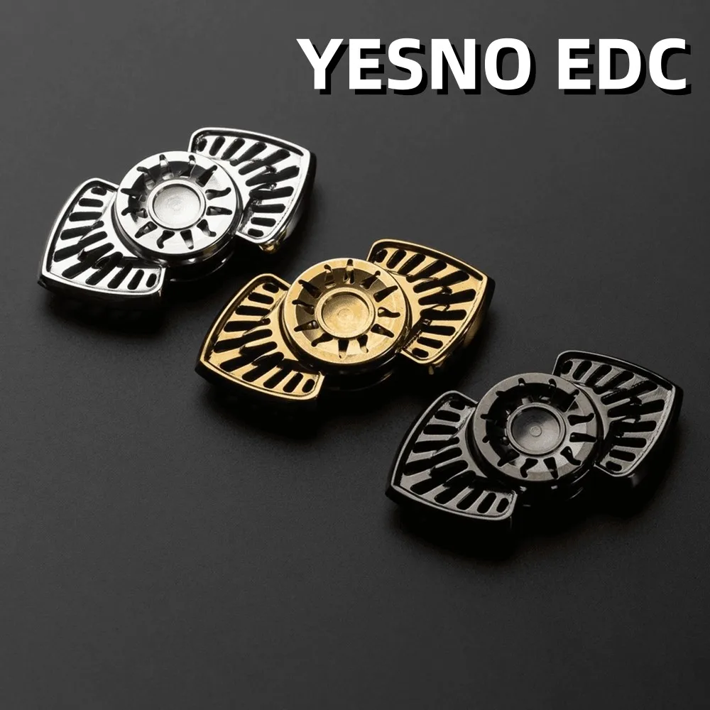YESNO EDC RA Brass Stainless Steel Fidget Spinner Fidget Toys For Adults Anxiety Relief Gadgets Original Designs