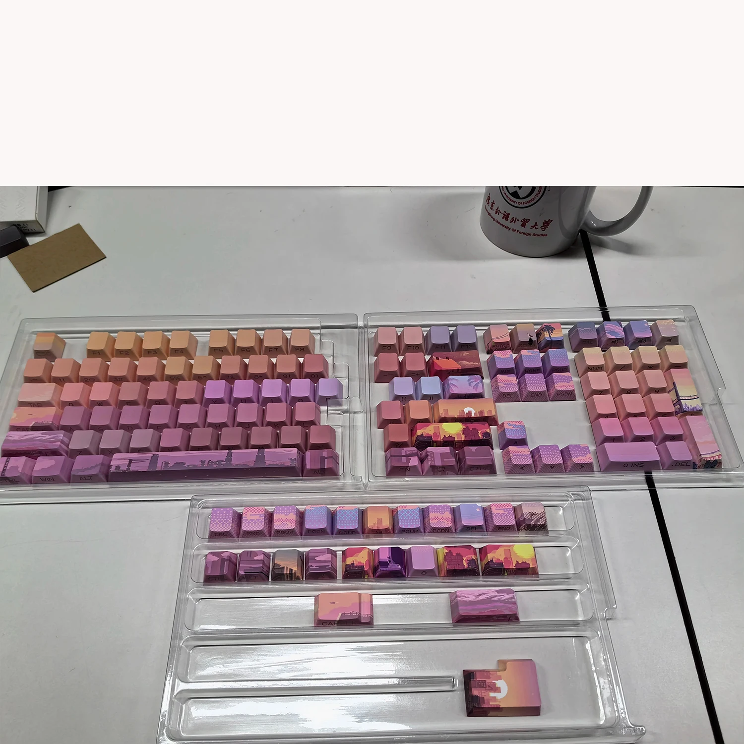 128 キー梅の花 OEM プロファイルキーキャップ厚い 96 104 108 