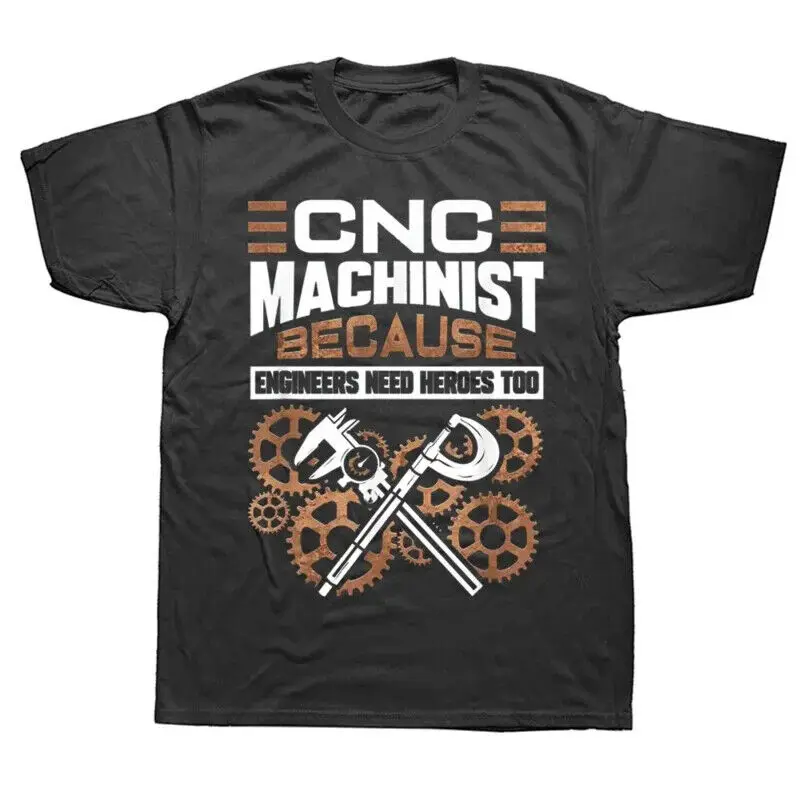 Funny Cnc Machinist Operator Machining T Shirt Cotton Streetwear Short