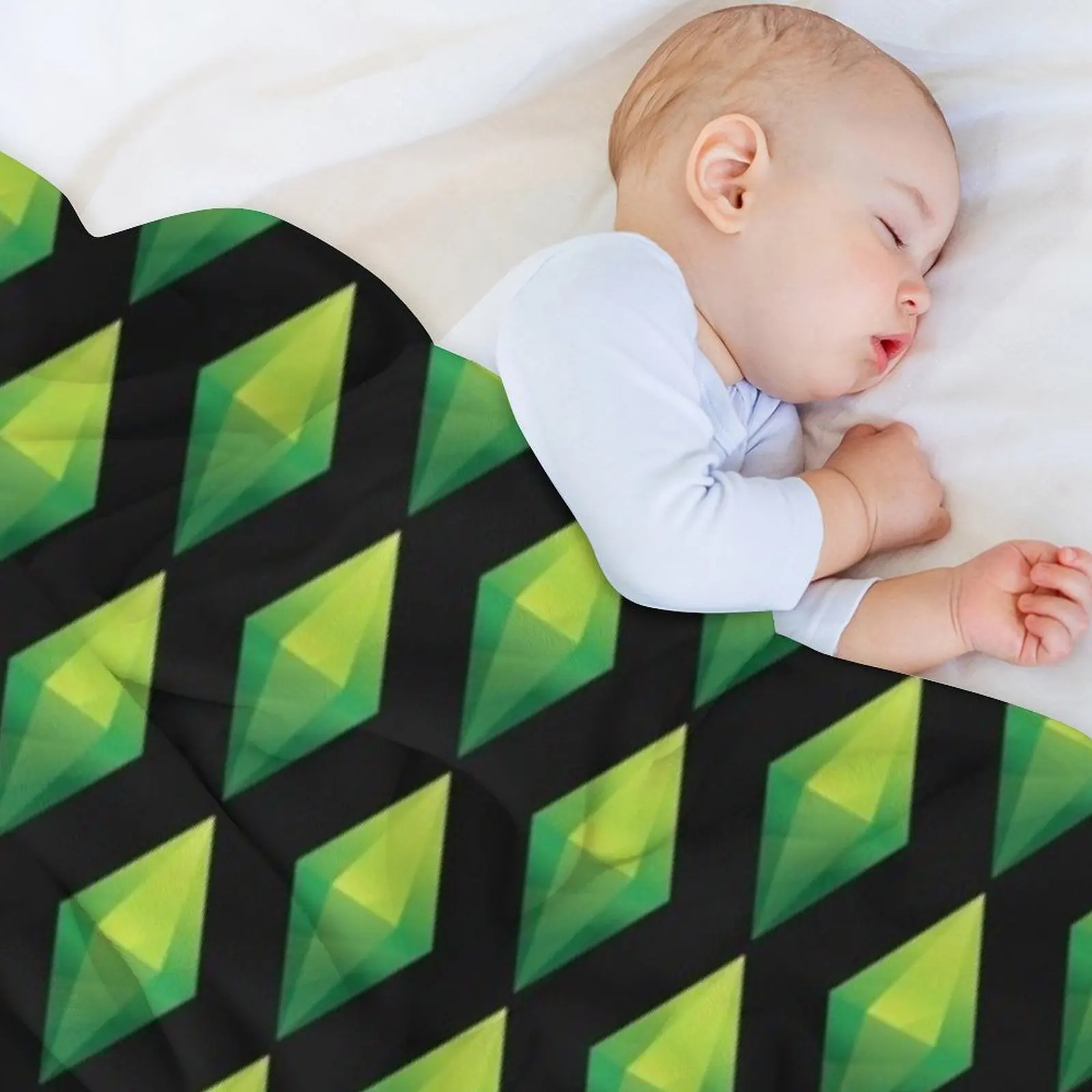 Plumbob - The Sims Throw Blanket Luxury Brand Furrys Hair Plaid Blankets