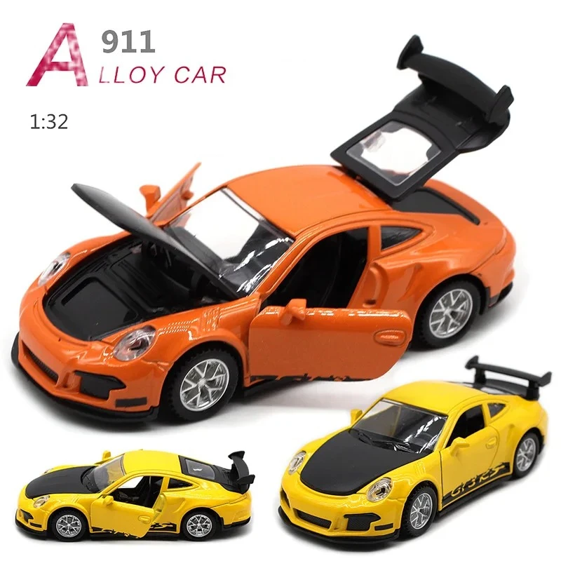 

1:32 911 GT3 Sports Car Alloy Diecast Metal Toy Vehicles Car Model Simulation Collection Childrens Gift