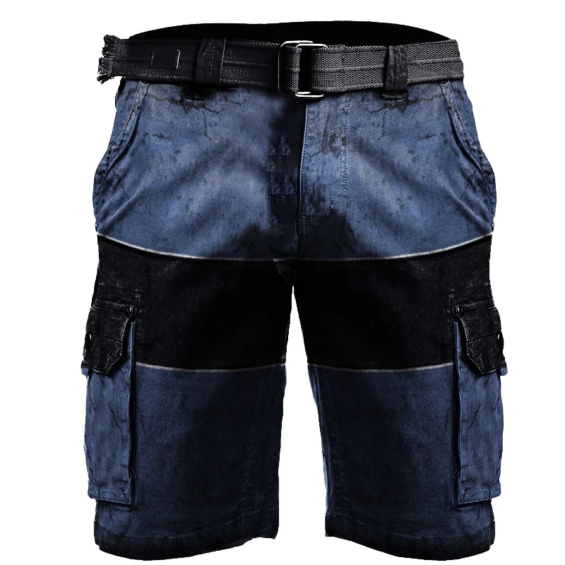 Pantalones cortos de verano 3D para hombre, pantalones Cargo sueltos informales para deportes al aire libre, pantalones de níquel, bolsillo lateral,
