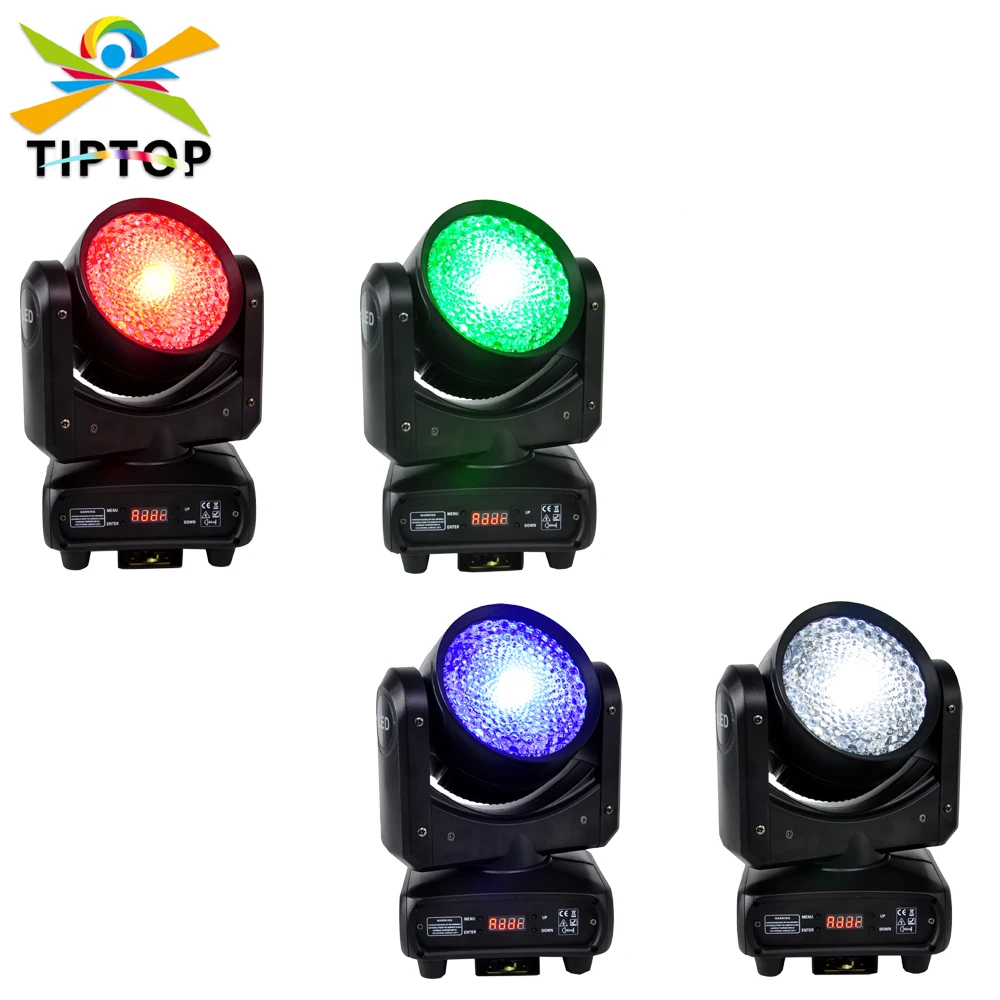 120W RGBW LED Moving Head Light DJ Light Stage Lighting RGB Halo DMX-512 Voice Control Suitable for Disco Mobile DJ Party