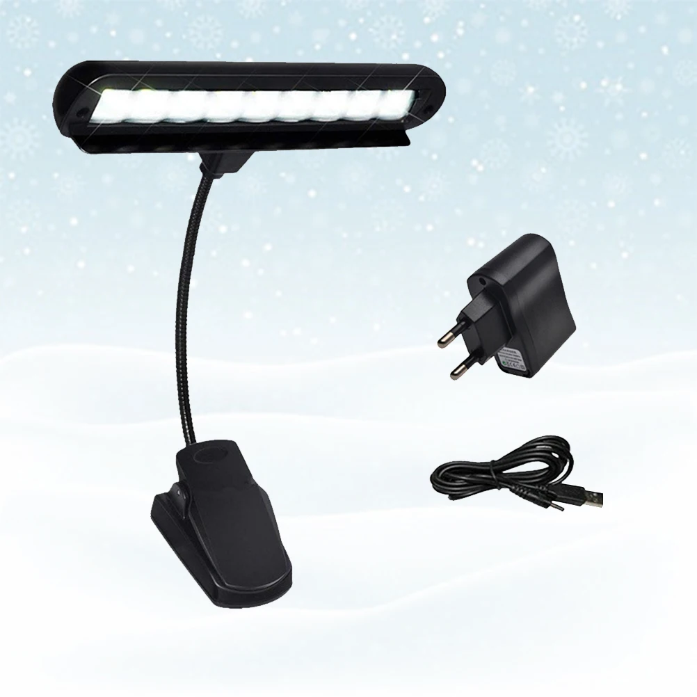 

1PC Eye Protection Flexible Clip Booklight Music Stand Lamp Professional Music Light Piano Light Playing Lighting With Wire Sour