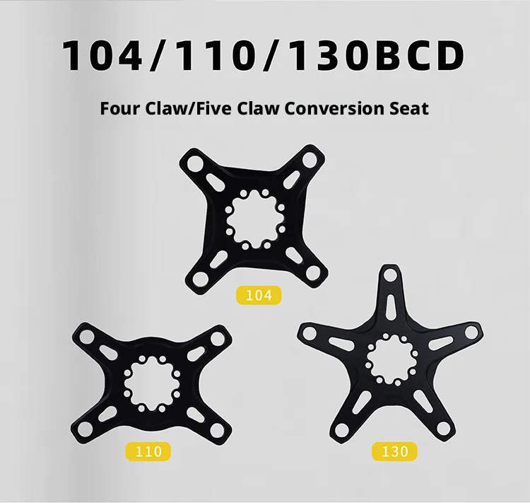 8-Loch Spider-Kurbeladapter 104B 110 130 BCD Aluminiumlegierung für MTB Rennrad Umrüstkit – Detail 2