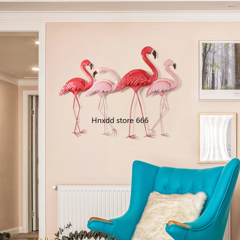 Nordic style flamingo living room wall decoration bedside creative decoration pendant