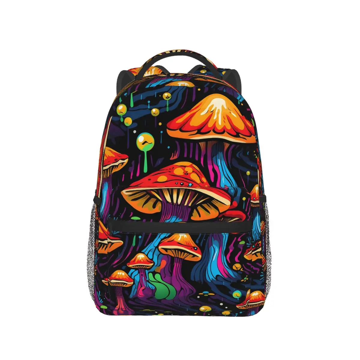 Acid Trippy Weird Psychedelic Wavy Mushroom Backpack Hot Sale Daypack Boys Girls BookBag School Bag Shoulder Bags for Men Women