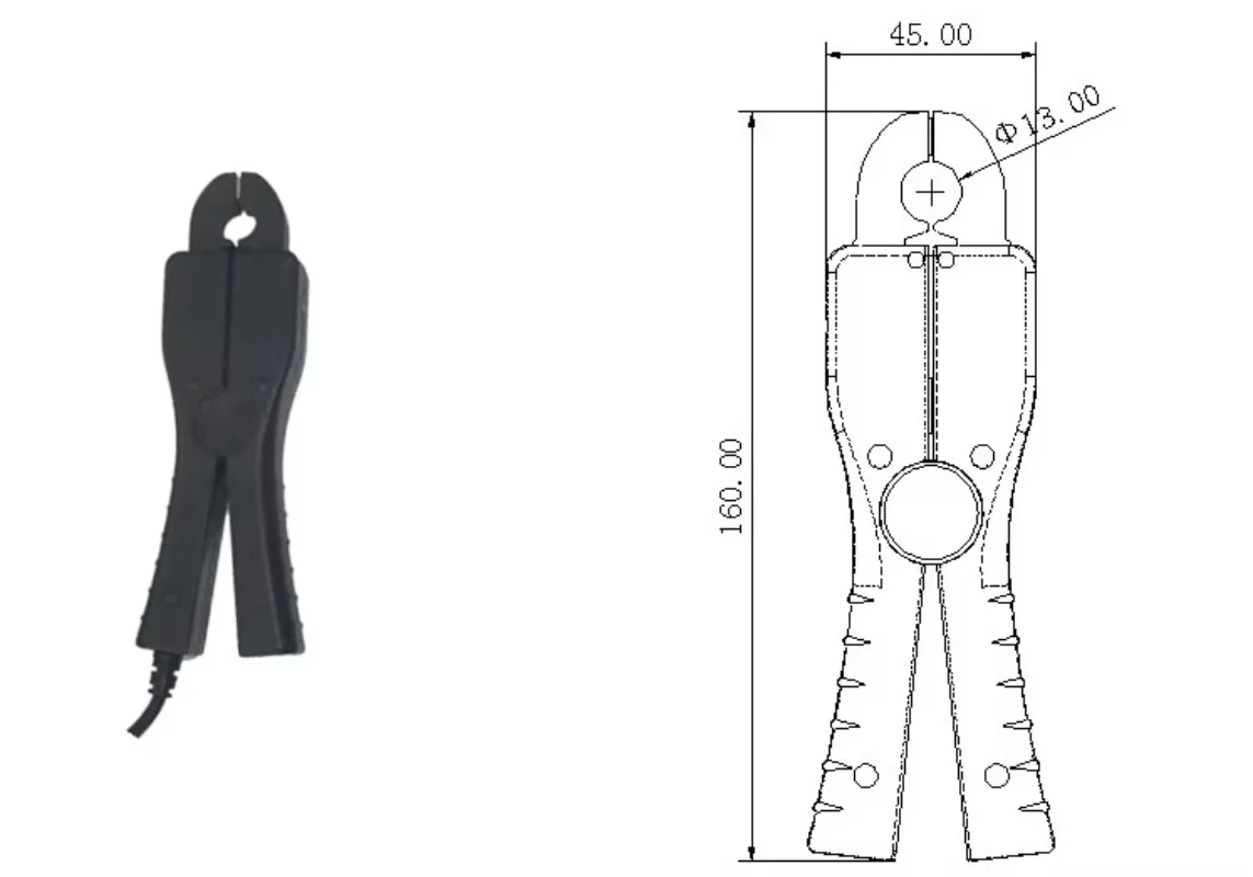 R13-13mm,AC 0.1A~100A,Turn Ratio 1:1000 Clamp on Leakage Current Sensor Meter Current Transducer
