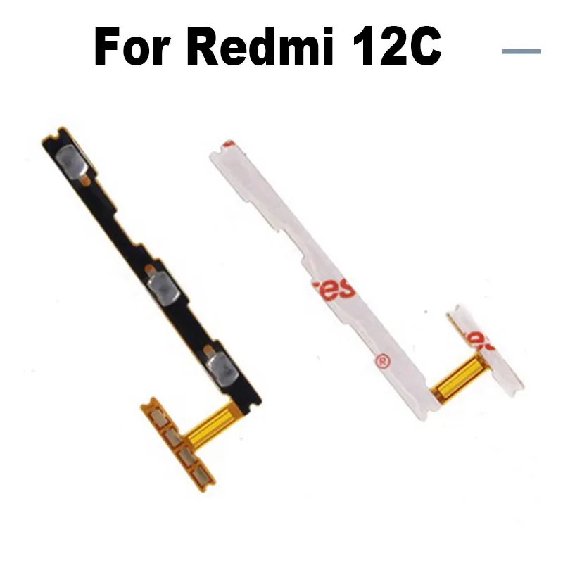 

10PCS For Xiaomi Redmi 12C Power Volume Button Flex Cable Side Key Switch ON OFF Control Button