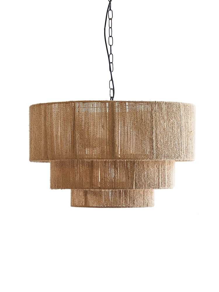 Imagem -05 - Nordic Hemp Rope Pendant Lights Lustres Led para Sala de Jantar Minimalismo Pendurado Lâmpada Luminárias para Quartos Wabi Sabi E27