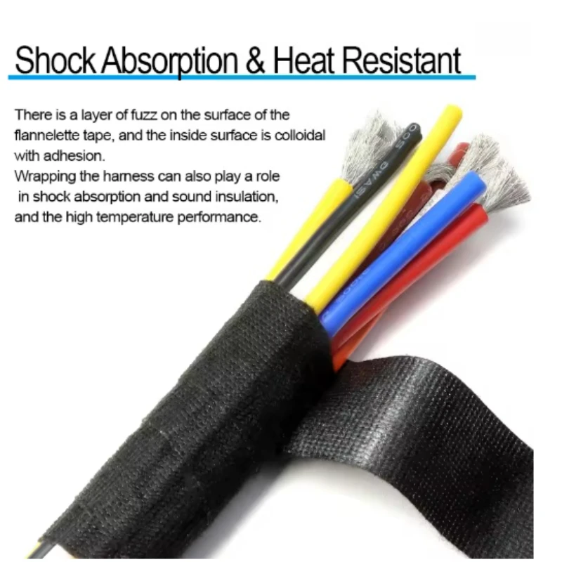 เทปฉนวนไฟฟ้า ทนความร้อน สำหรับรัดสายไฟ 15 เมตร ขนาด 9/15/19/25/32/50 มม. สำหรับสายไฟรถยนต์ ป้องกันสายไฟ