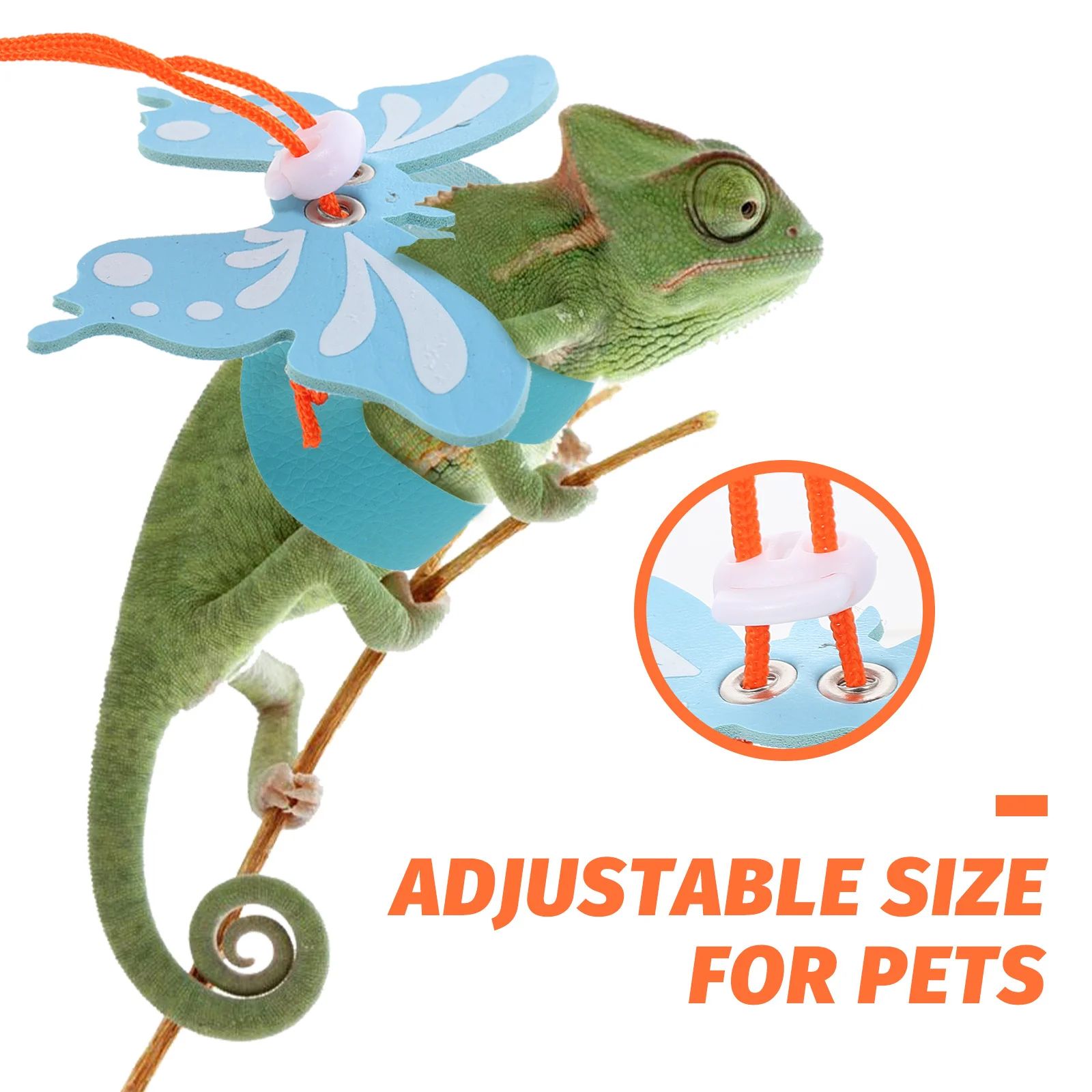 

1 set Gecko Harness Leash Adjustable Lightweight Lizard Traction Rope For Bearded Dragon Reptile Pet Crawl Harness Kit Outdoor