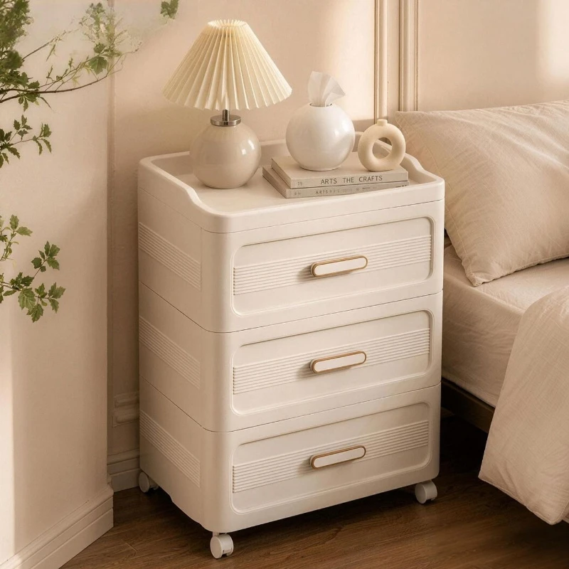 Bedside Cabinet Drawer-Type Storage Cabinet Plastic Bedroom Bedside Simple Storage Rack Five-Drawer Chest Ultra-Thick Simple
