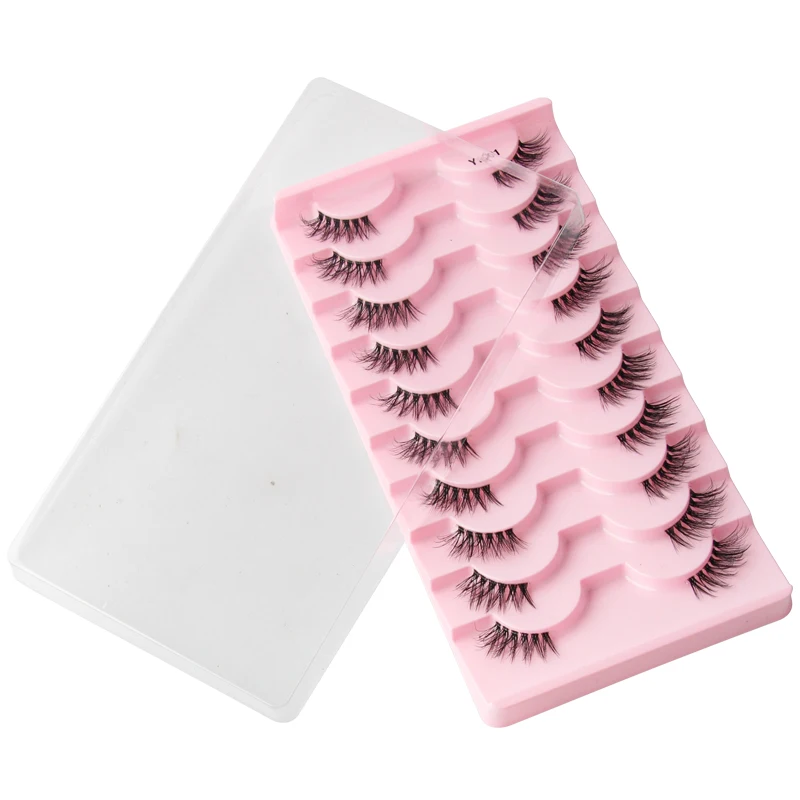 الطبيعية ثلاثية الأبعاد المنك الرموش الصناعية ، Wispy ، رقيق ، تمديد ، المنك رمش ، أدوات ماكياج ، 10 أزواج