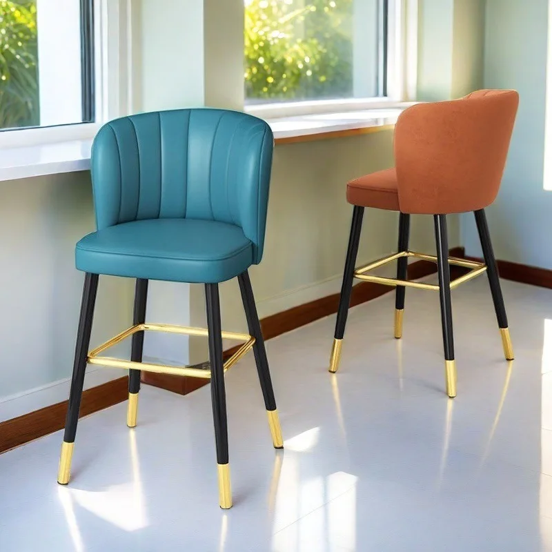 

Барный стул, вращающийся подъемный бытовой высокий табурет, современный простой передний стол, кассир, спинка, красота, маникюрный барный стул