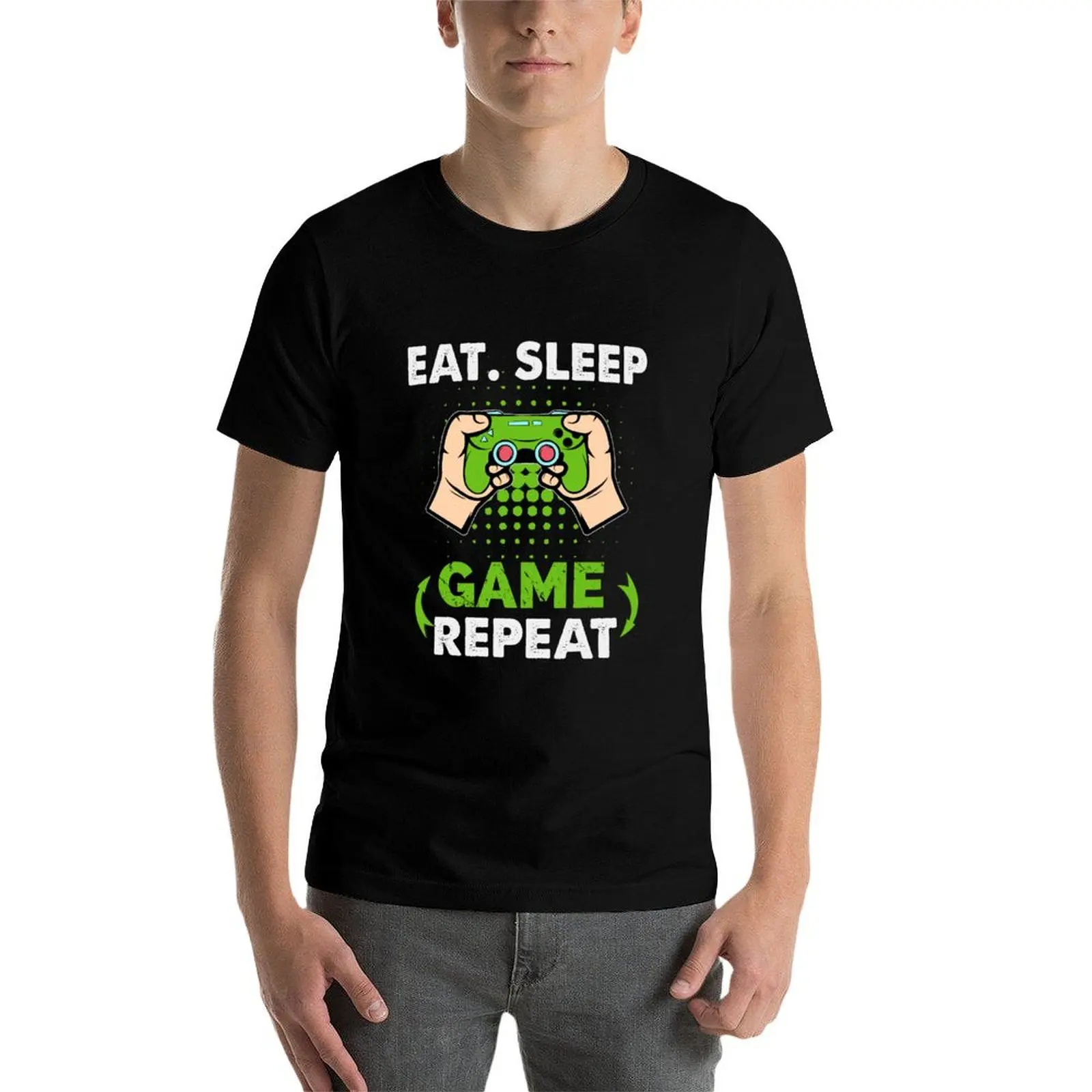

Eat Sleep Game Repeat T-Shirt printed t shirts for man t shirts for man cotton t shirts with prints T-Shirt