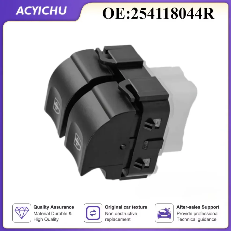 254118044R Double Car Power Window Main Control Switch Button For Renault Kangoo Trafic Clio MK IV Dacia Lodgy Dokker