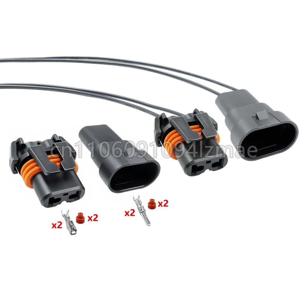 2 Pin AC Assembly Car Hernia Lamp Socket Auto HID Controller Plastic Housing Waterproof Connector DJ9006 9006 12059183 12059181