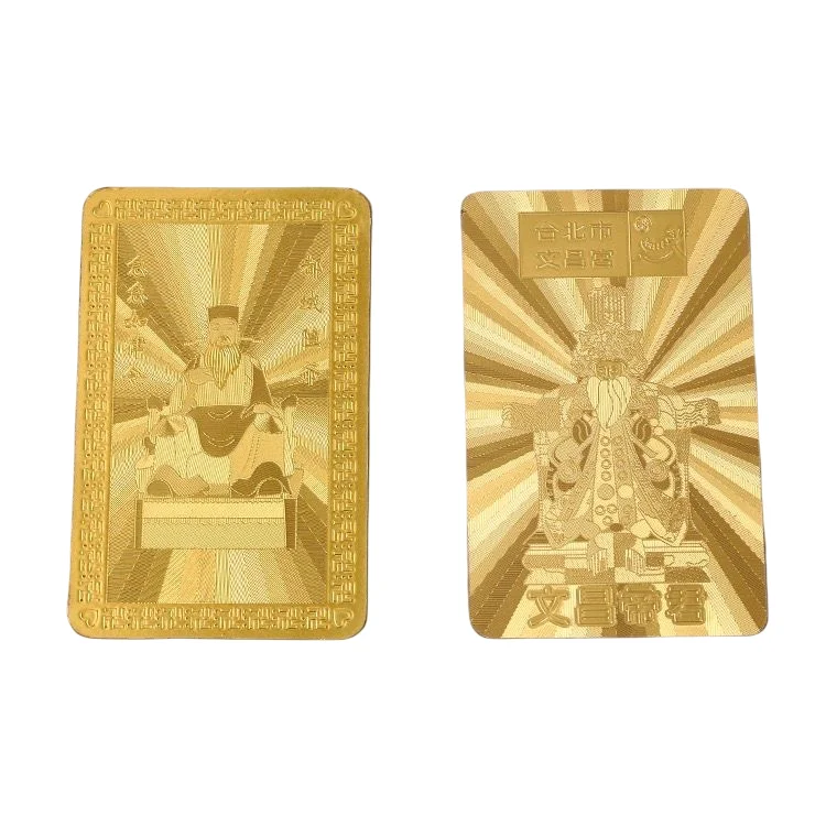 Customized inquiry Customized Stainless Steel Golden Plated Metal Buddha Cards Activity Member Card