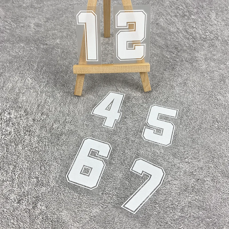 1PC 0123456789 White Number Motorcycle Stickers Waterproof for Motorbike Fuel Tank Helmet Electric Scooter Bicycle Vinyl Decals