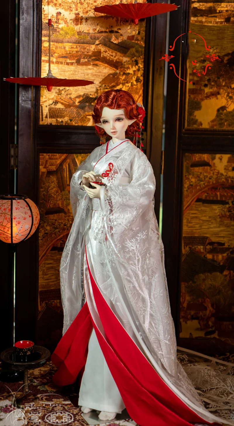 1/4 1/3 Ancient Costume BJD Clothes Japanese Kimono Robe Outfit For MSD SD13 Big Girl SSDF ID75 Uncle Doll Accessories C2193