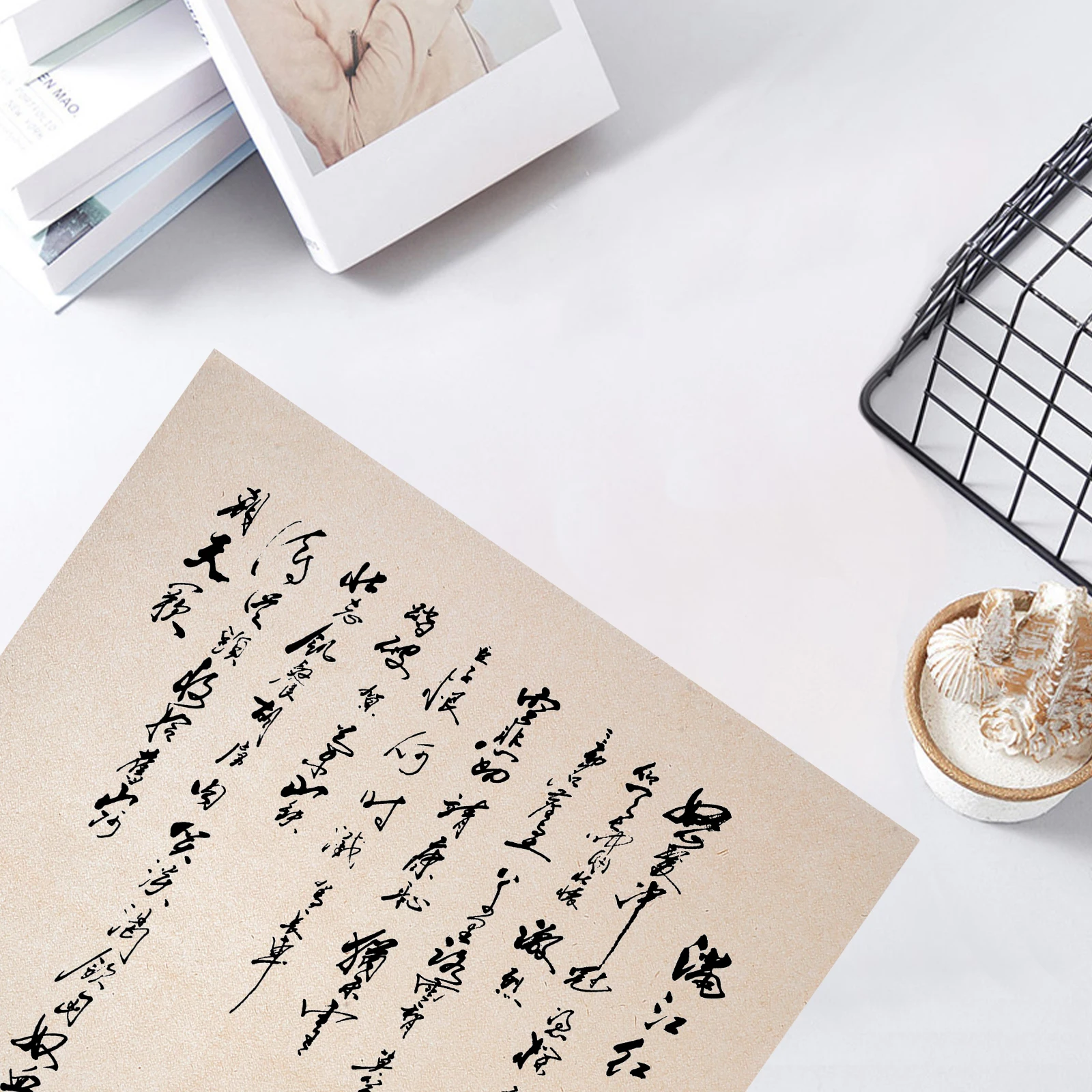 

50 Pcs Exercise Paper Ancient Rice Chinese Calligraphy Practice