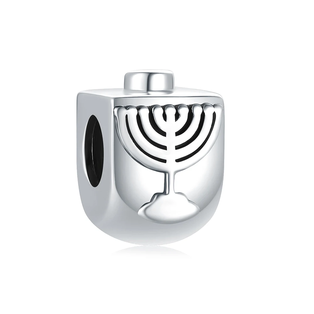 925 Sterling Silver Jewish Dreidel Beads Charms Fit Original European Bracelets Religious Jewelry for Women Girls Friends Gifts