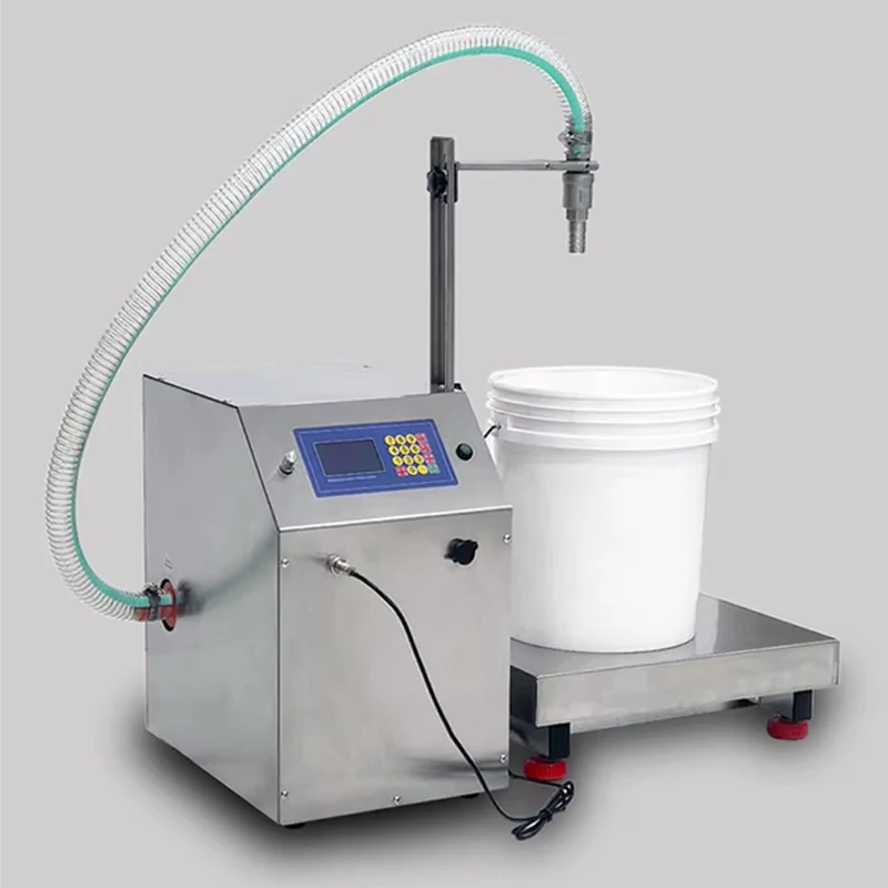 Máquina de llenado de líquidos cuantitativa automática, tipo pesaje de 72L/min, con bomba de diafragma de gran flujo para jabón detergente para ropa