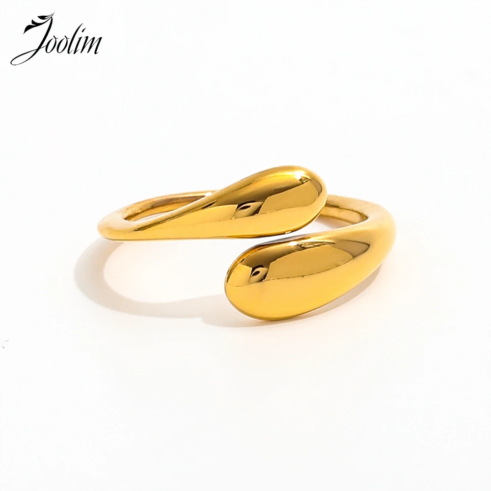 Joolim High End PVD Waterproof&Tarnish Free Fashion Double-ended Circular Ring for Women Stainless Steel Jewelry Wholesale