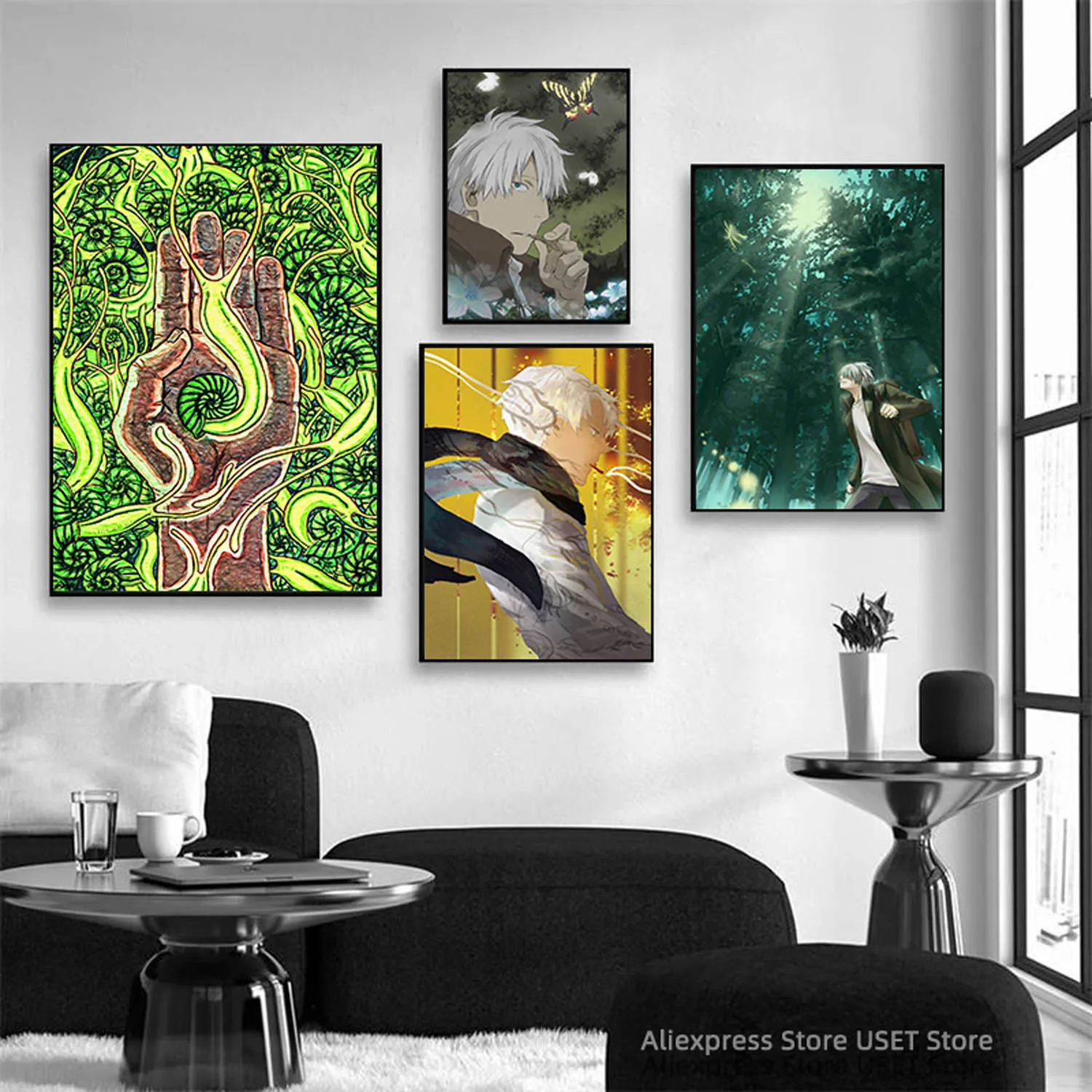 Mushishi Anime Poster  ,Anime Animation Cartoon Manga Canvas Posters and Prints Canvases Painting Home Decoation