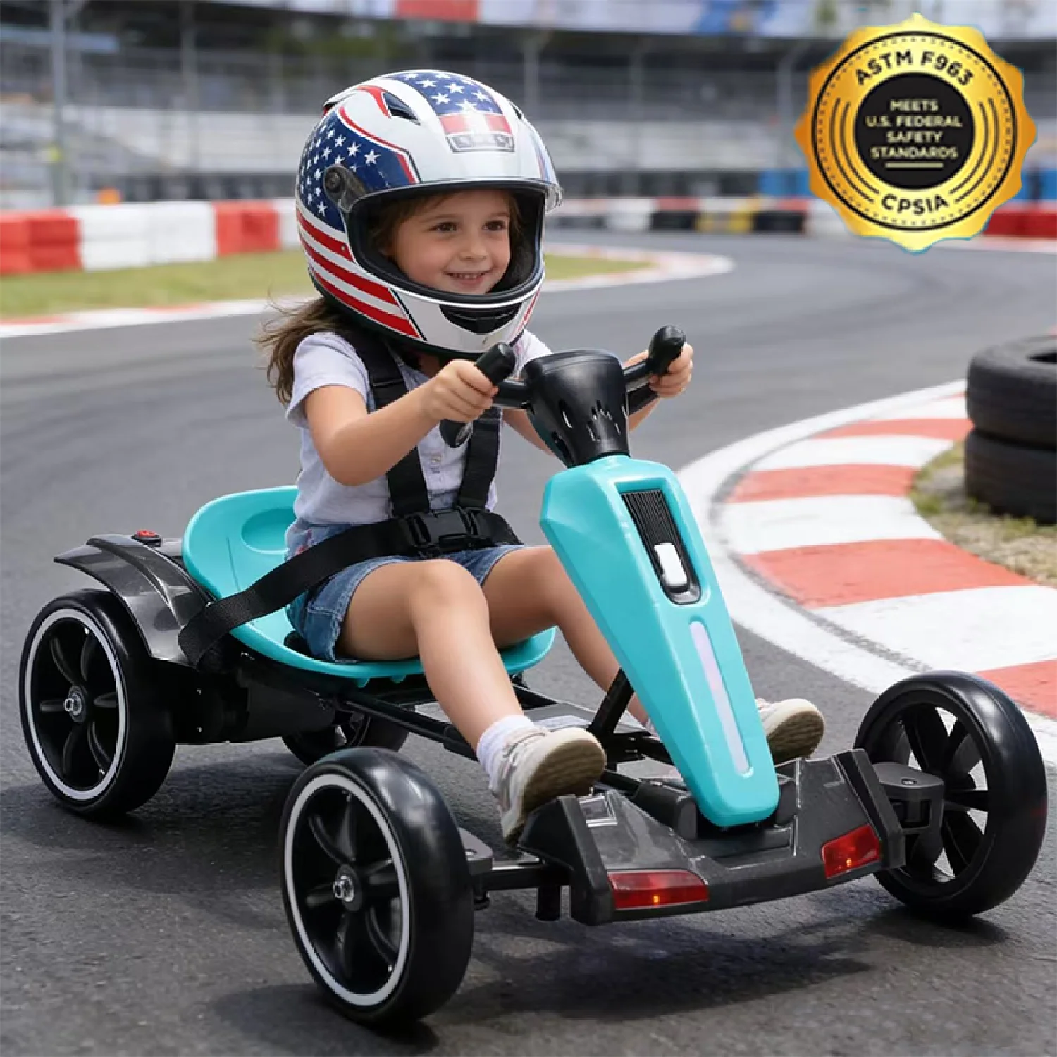 

12V Metal Go Karts for Kids 3-6 Years Powered Ride-On with 400W*2 Motors 5 mph Max Speed