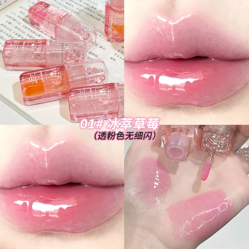 PINKCOCO-pintalabios ligero con agua, duradero, resistente al agua, barras de labios regordetas, hidratante, nutritivo, brillo de labios de gelatina, Cosméticos de maquillaje de Corea