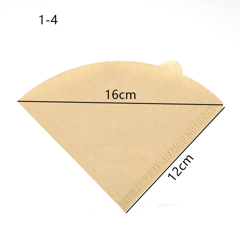 

100 disposable coffee filter paper V-shaped wood pulp filter bags suitable for brewing concentrated coffee tea