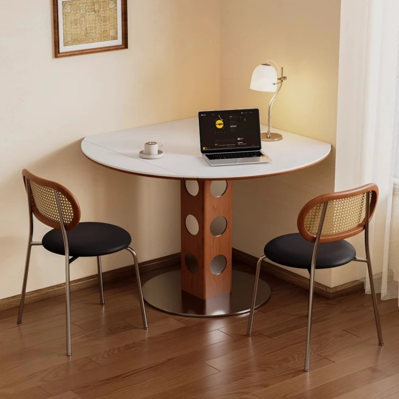 

Складные обеденные столы для учебы, гибкие круглые обеденные столы для ресторана в скандинавском стиле, деревянная мебель для дома Esstisch MHCZ