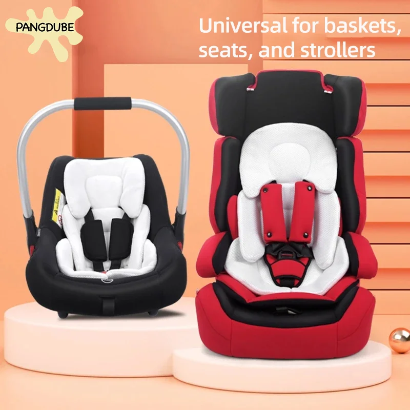 PANGDUBE Universal Stroller Seat Cushion Double Sided Polar Fleece Mesh Baby Car Seat Pad High Chair Mat Waterproof Soft