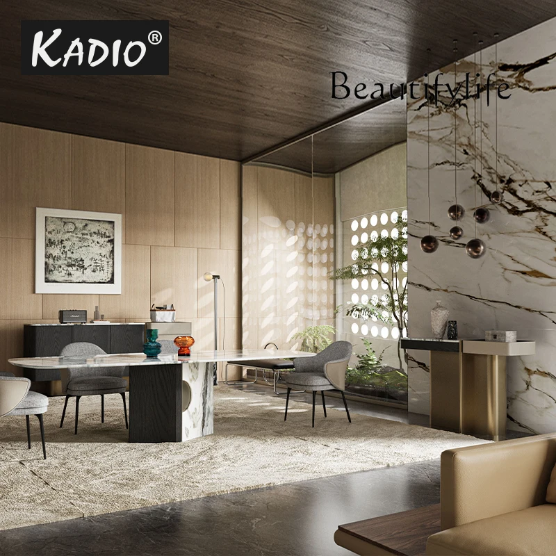 Modern light luxury, natural luxury stone/aisle corridor wall marble jewelry table porch table