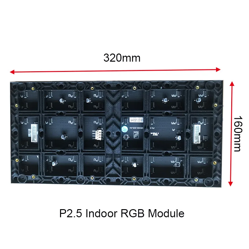 P2.5 Indoor RGB Module 320*160mm 1/32Scan 3-in-1 LED Advertisement Display Module128*64dot Full Color LED Panel