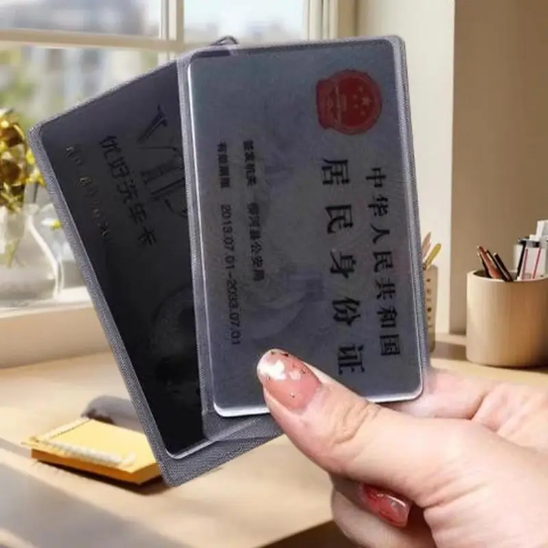 Anti-demag Anti-peep Card Holder Double-sided ID Card Protective Cover Bank Card Anti-leakage Protection Privacy Document Holder