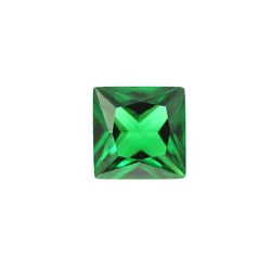 Emerald Princess Cut Gemstone Square Faceted Medium Green Emerald Gem Multiple Sizes to Choose