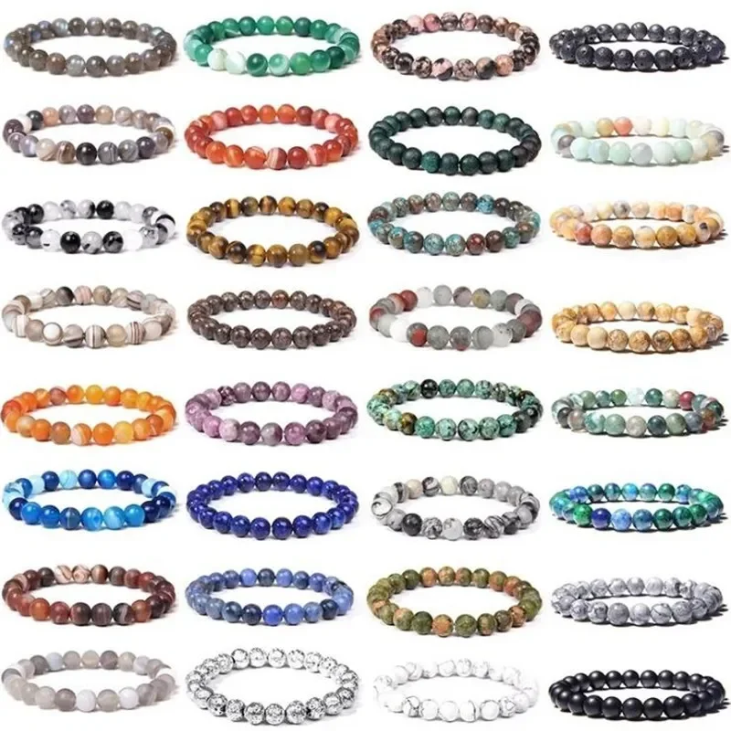 2 uds pulseras de cuarzo para mujer, ágatas de piedras preciosas naturales, crisocola, cuarzo rosa, peridoto curativo, meditación de cristal, joyería exquisita