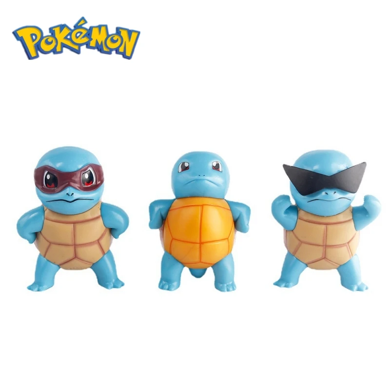 Figuras periféricas de Pokémon Squirtle, modelo Kawaii, decoración de animación japonesa, coche, adornos de vida en el hogar, regalos de novia