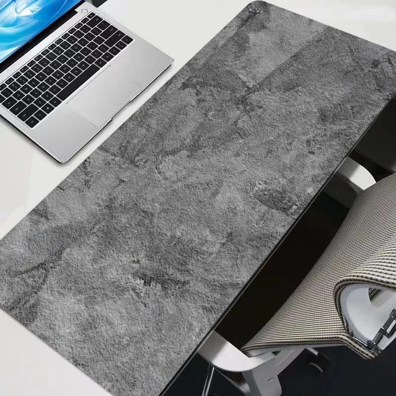 แผ่นรองเมาส์ขนาดใหญ่พิเศษ XXL สำหรับเกมเมอร์ แผ่นรองคีย์บอร์ด แผ่นรองเมาส์แบบพรม ยางกันลื่น แผ่นรองเมาส์สำหรับเล่นเกม โน้ตบุ๊ก ยอดนิยม สีเทา