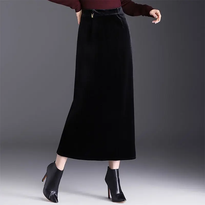 

Элегантная женская атласная юбка макси с высокой талией, однотонная, струящаяся, длинная, для офиса и вечеринок